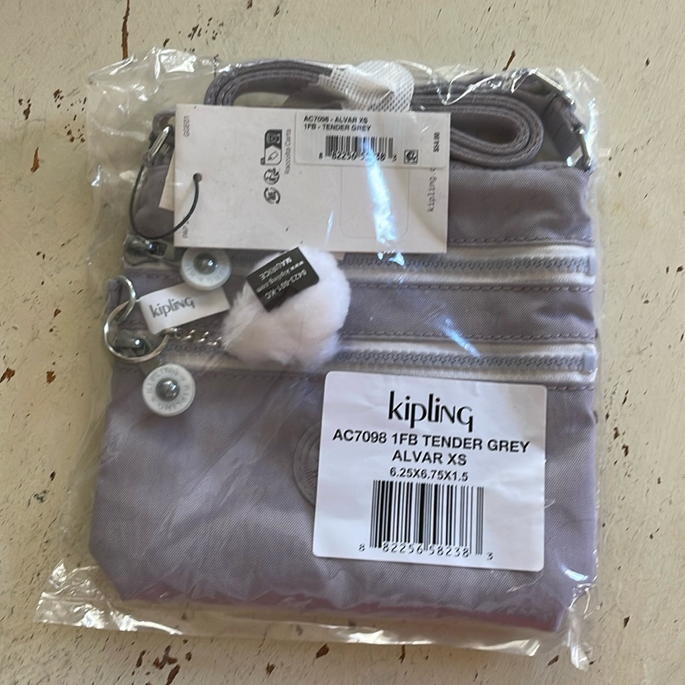 Kipling Alvar XS bag- Tender Grey (has very slight lavender tone)